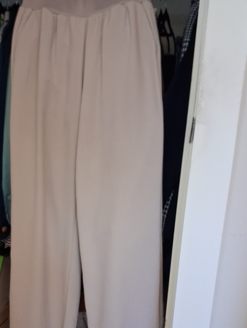 4 For 20 Calvin Klein Light Taupe Wide-Leg Flowy Palazzo Pants S